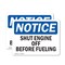 Signmission Shut Engine Off Before Fueling, 5 in W x Rectangle, Vinyl Decal OS-2PACK-NS-D-35-L-18312 - alternate 1